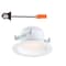 Designers Fountain 4 inch 5000K Daylight Integrated LED Recessed CEC-T20 Baffle Trim in White EVL4733CWH50 - alternate 1